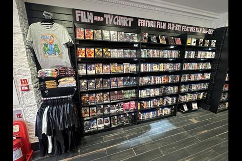 DVDs and Blu-rays on display at Fopp Nottingham store